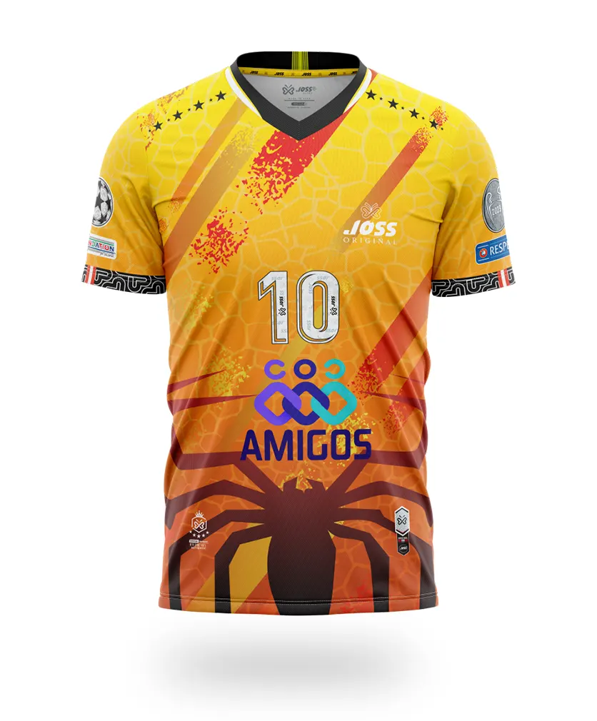 Camiseta de Varon en cuello V 100% estampado digital - sublimado y personalizado 